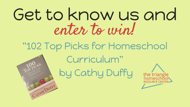 Enter to win our giveaway for "102 Top Picks For Homeschool Curriculum" by Cathy Duffy